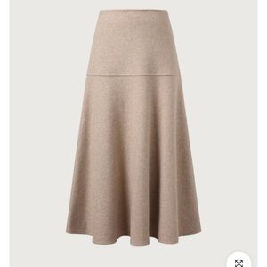 OGL Cashmere-like Flared Maxi Skirt